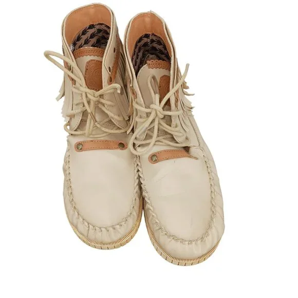 CODE WEST CRAE CRAE WOMENS BEIGE MOCASSIN SLIPPER BOOTIES SIZE 10M - Picture 5 of 12